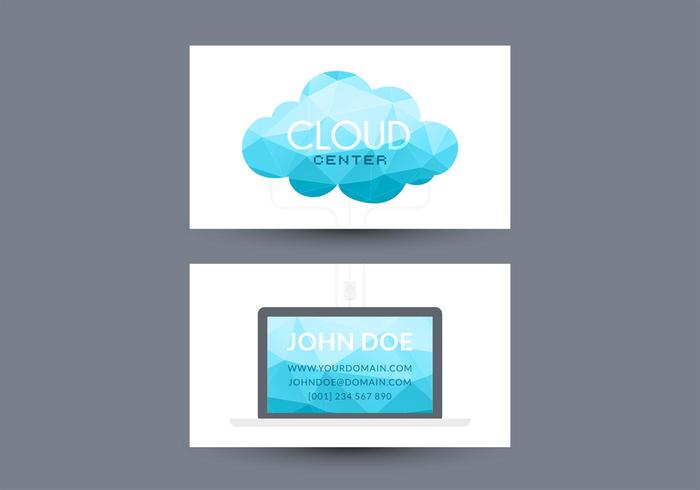 Gratis Cloud Computing Visiting Card Vector Design