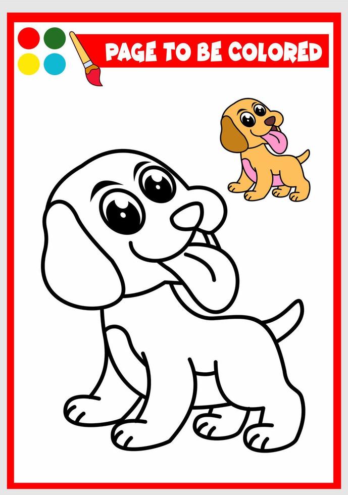 kleurboek voor kinderen. hond vector