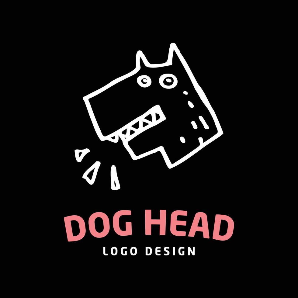 hond hoofd hand getekende vectorillustratie voor tatoeage en logo design vector