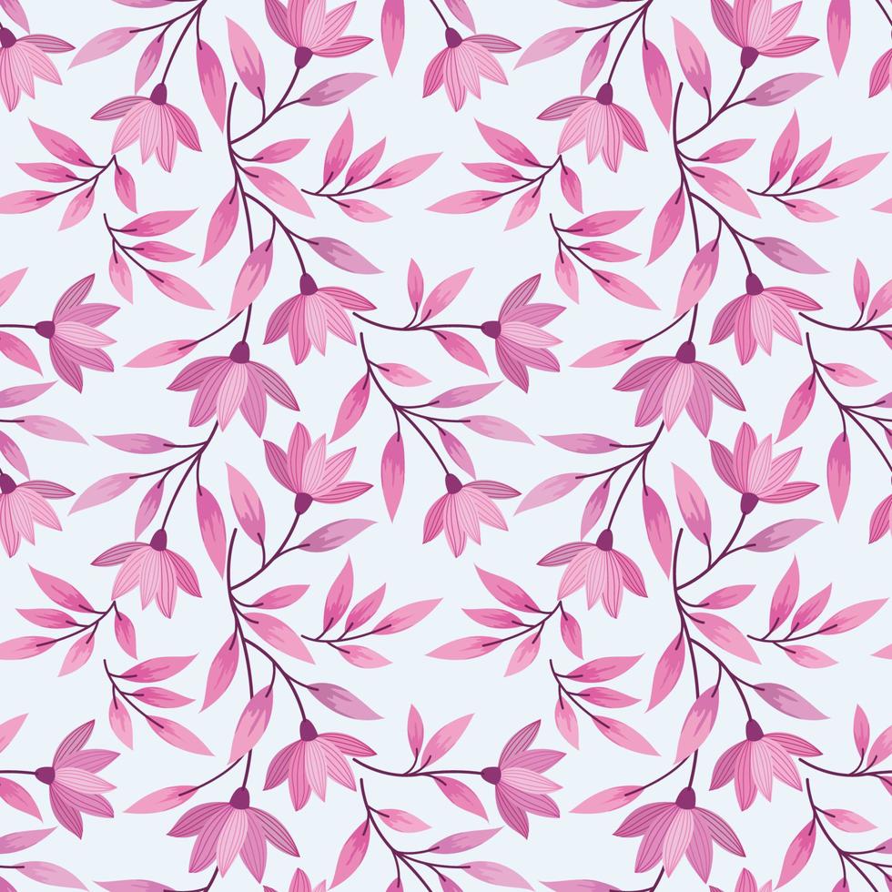 naadloos patroon met roze bloemenontwerp. vector