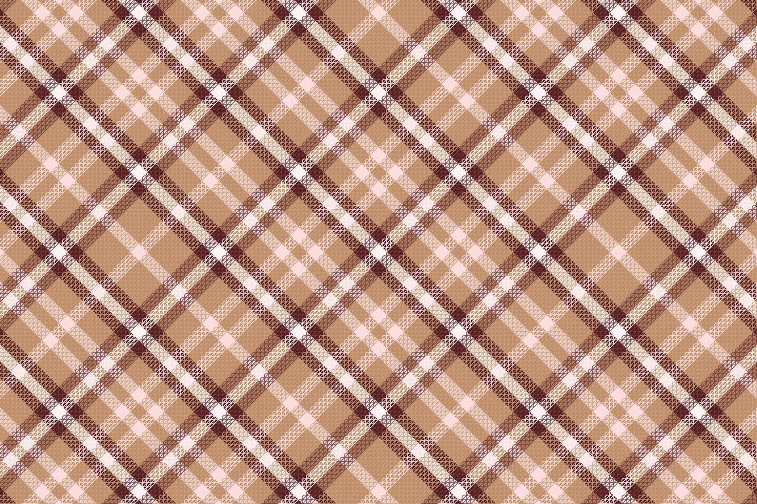 tartan geruite patroon met textuur en koffie kleur. vector