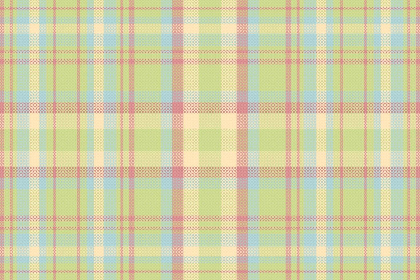 tartan geruite patroon met textuur en retro kleur. vector