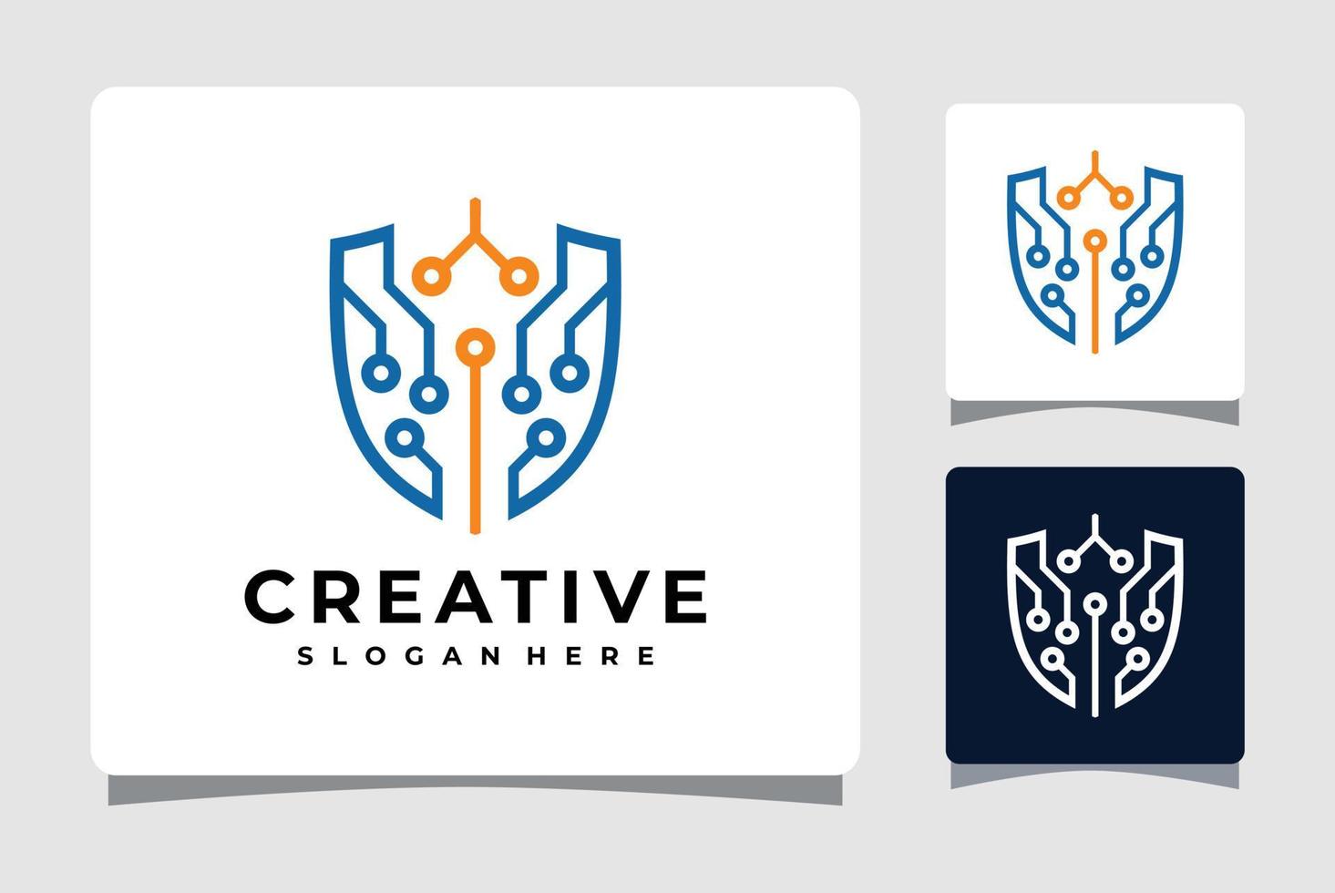 schild technologie logo sjabloonontwerp inspiratie vector