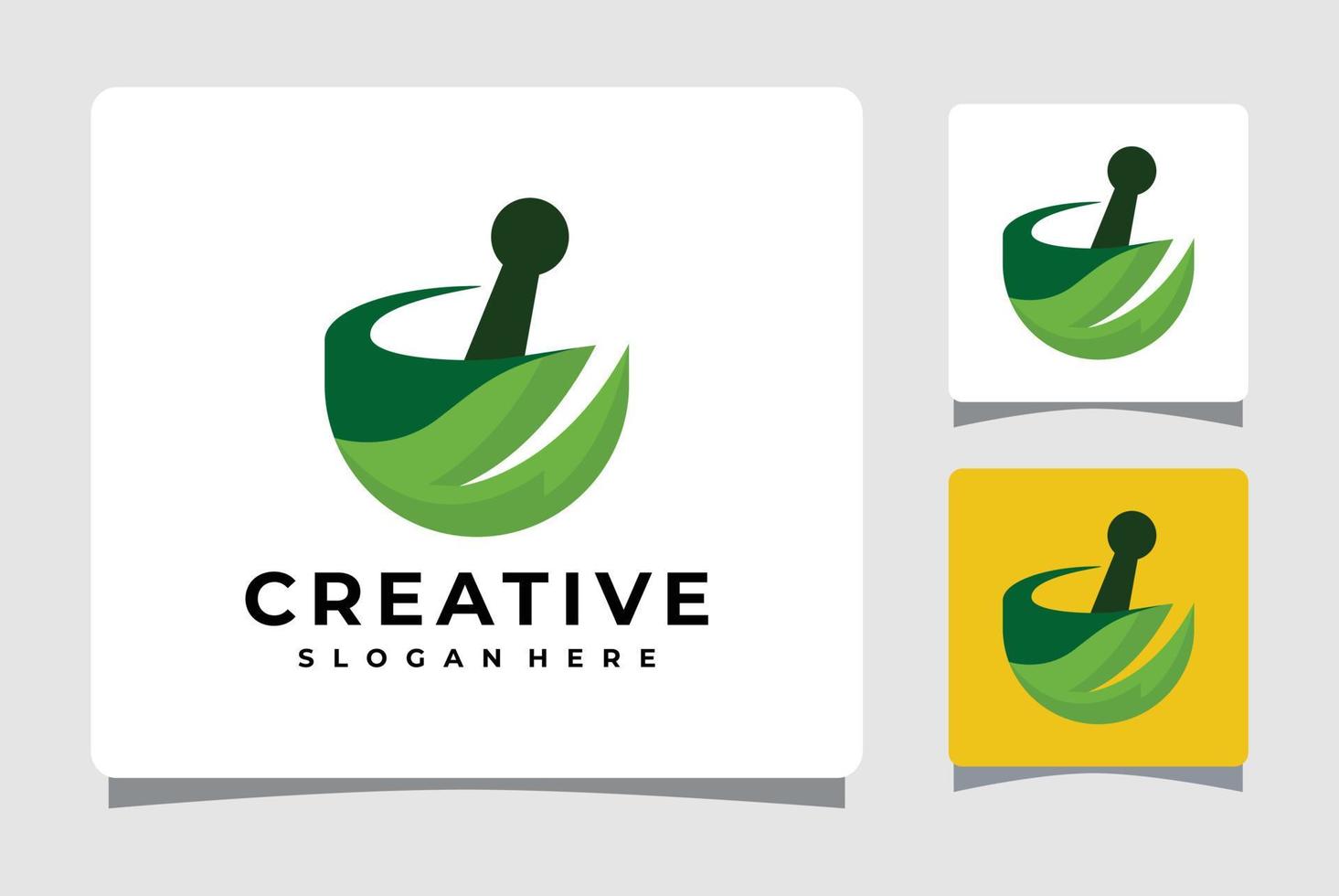 kruidengeneeskunde apotheek logo sjabloonontwerp inspiratie vector