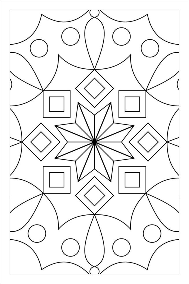 mandala kleurplaat voor volwassenen vector