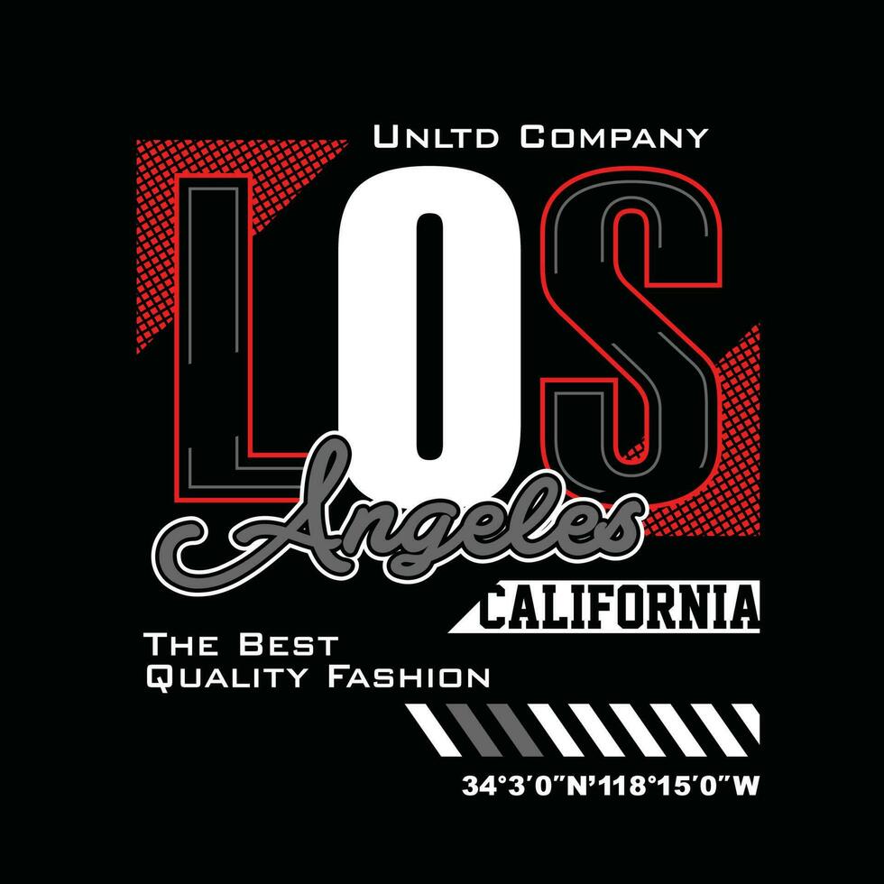 la los angeles,element van mannenmode en moderne stad in typografie grafisch design.vector illustration.tshirt,clothing,apparel en ander gebruik vector