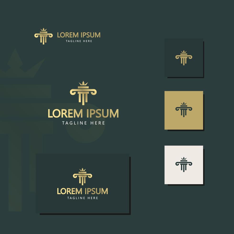 advocatenkantoor gouden luxe logo vector