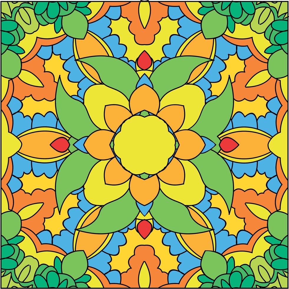 batikmotieven met bloementhema's en zachte kleuren vector