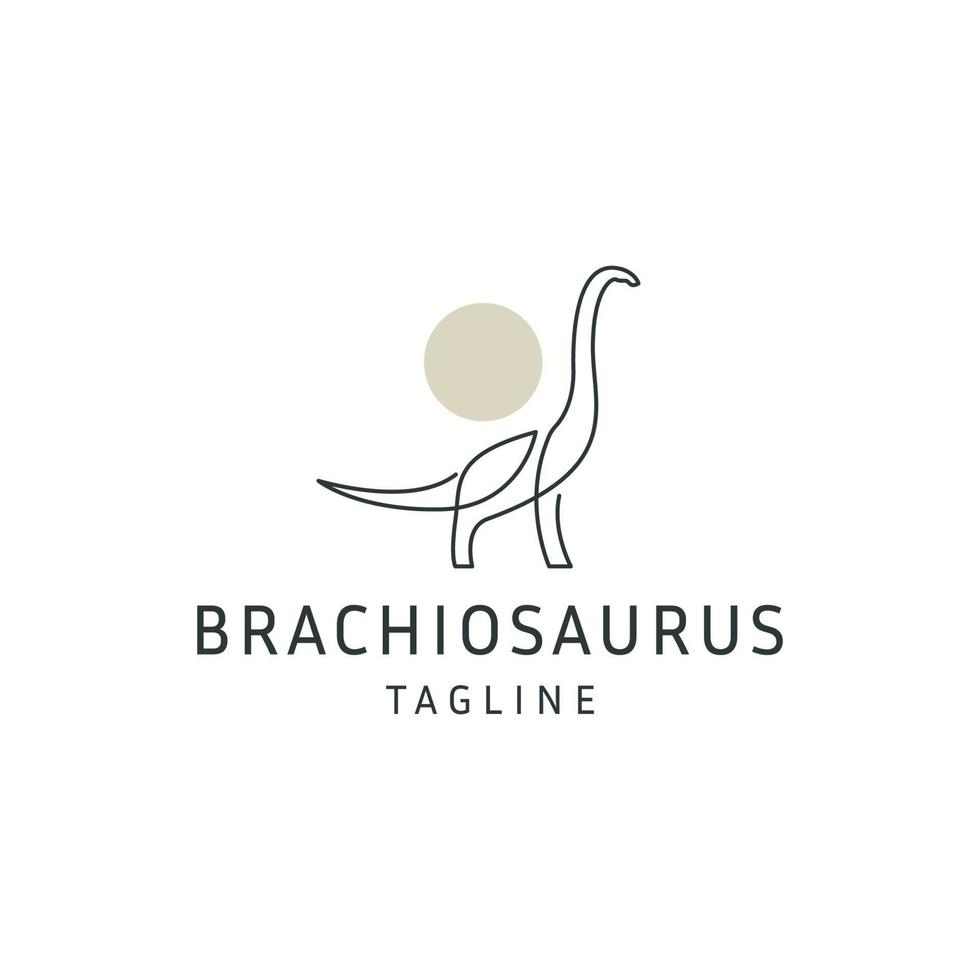 brachiosaurus dier logo pictogram ontwerp sjabloon platte vector