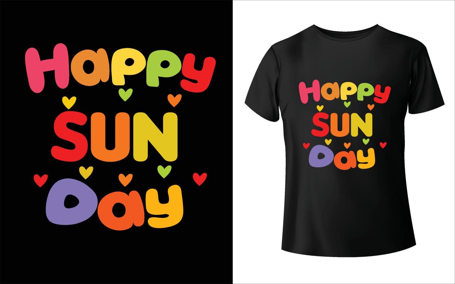 gelukkige zondag t-shirt ontwerp week naam t-shirt ontwerp vector