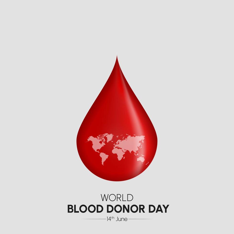 wereld bloeddonordag social media bericht vector