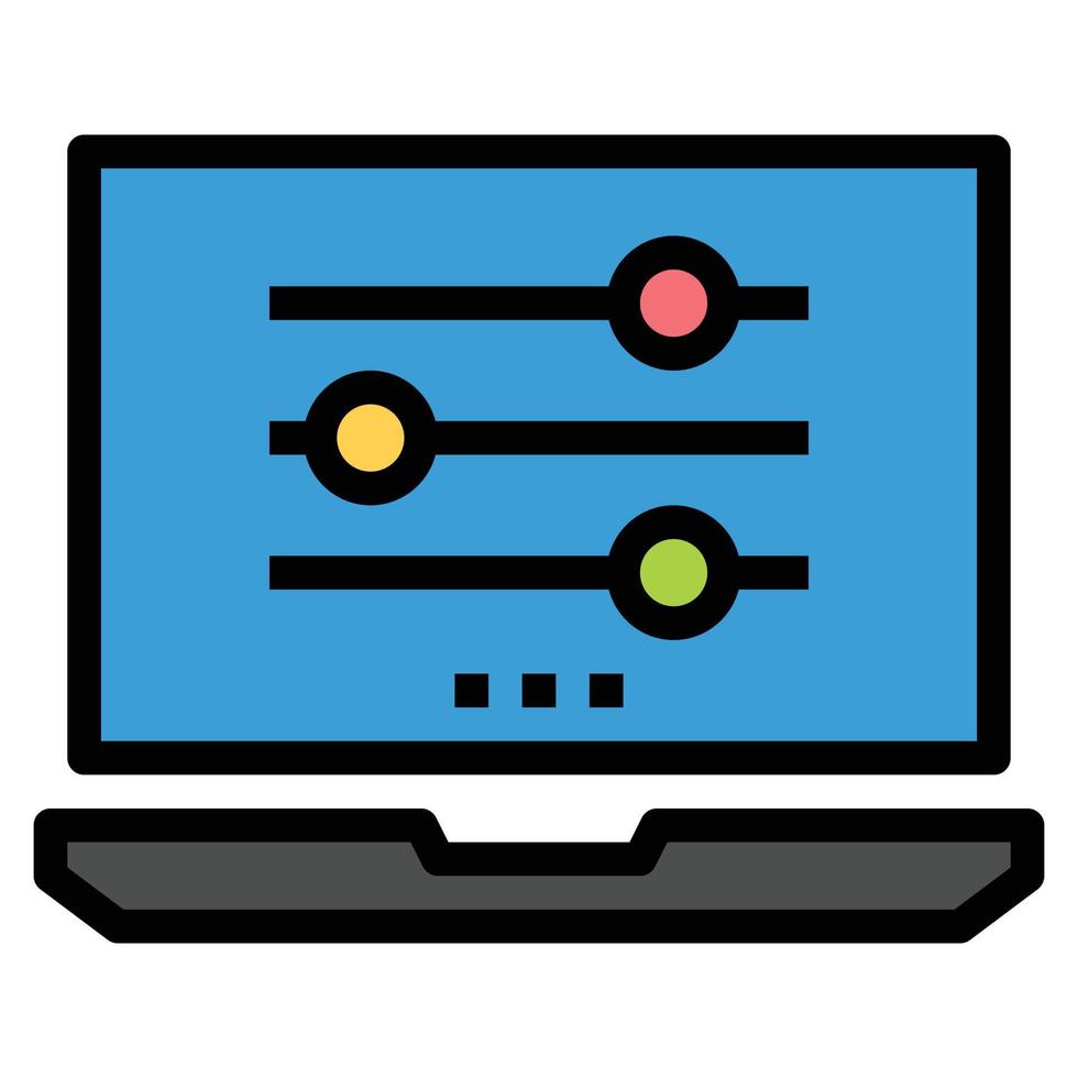 home electronics devices icon vector, setting device vector