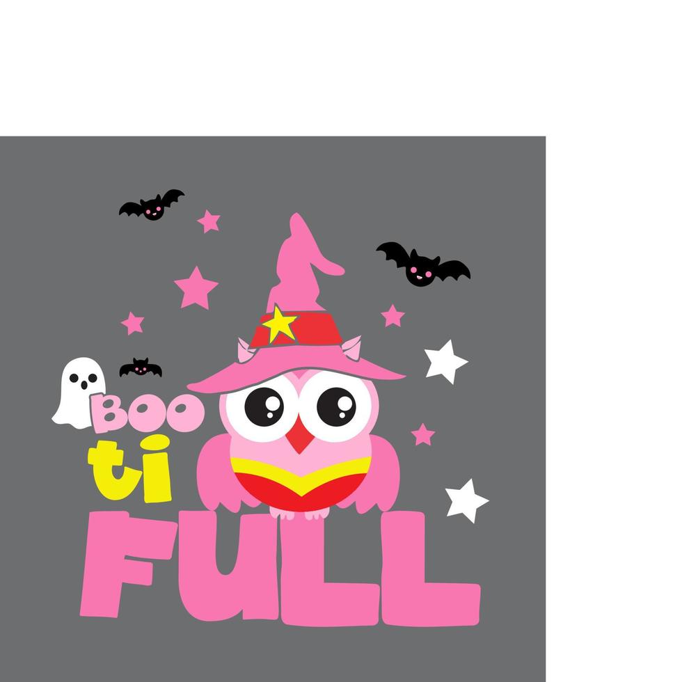 boo ti volledige uil gratis vector