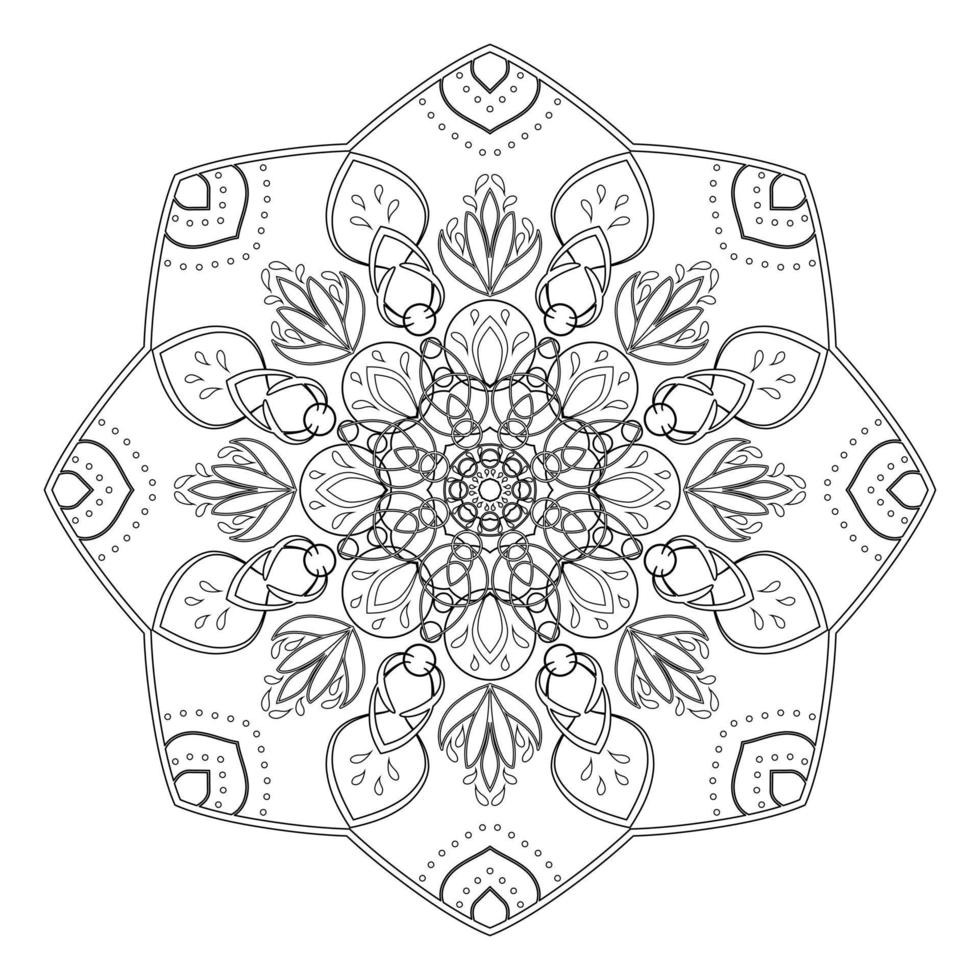 Indiase mandala. geïsoleerd mandalapatroon. vintage etnische achtergrond frame. vector illustratie