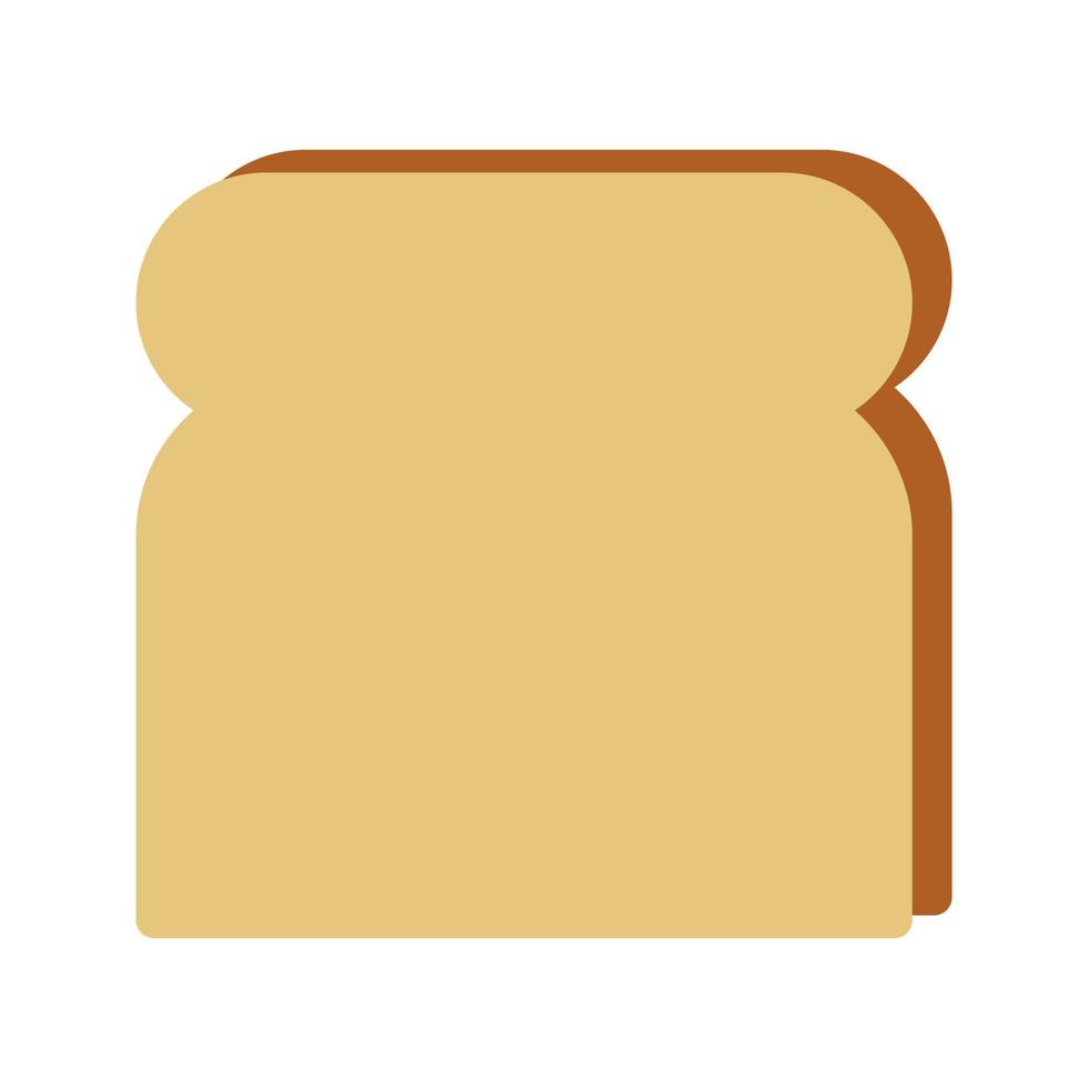 sneetje brood plat veelkleurig pictogram vector