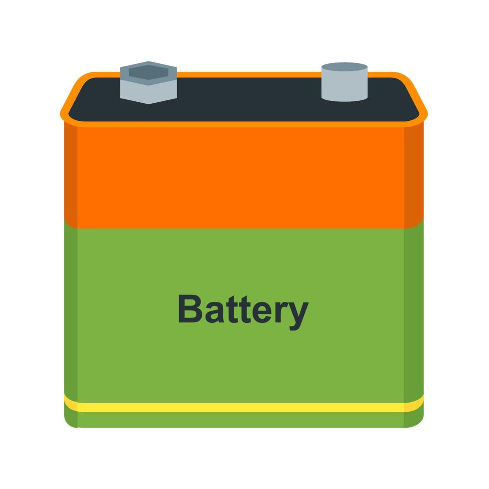 batterij ii plat veelkleurig pictogram vector