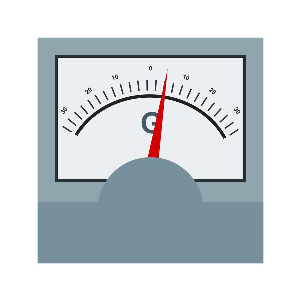 galvanometer plat veelkleurig pictogram vector