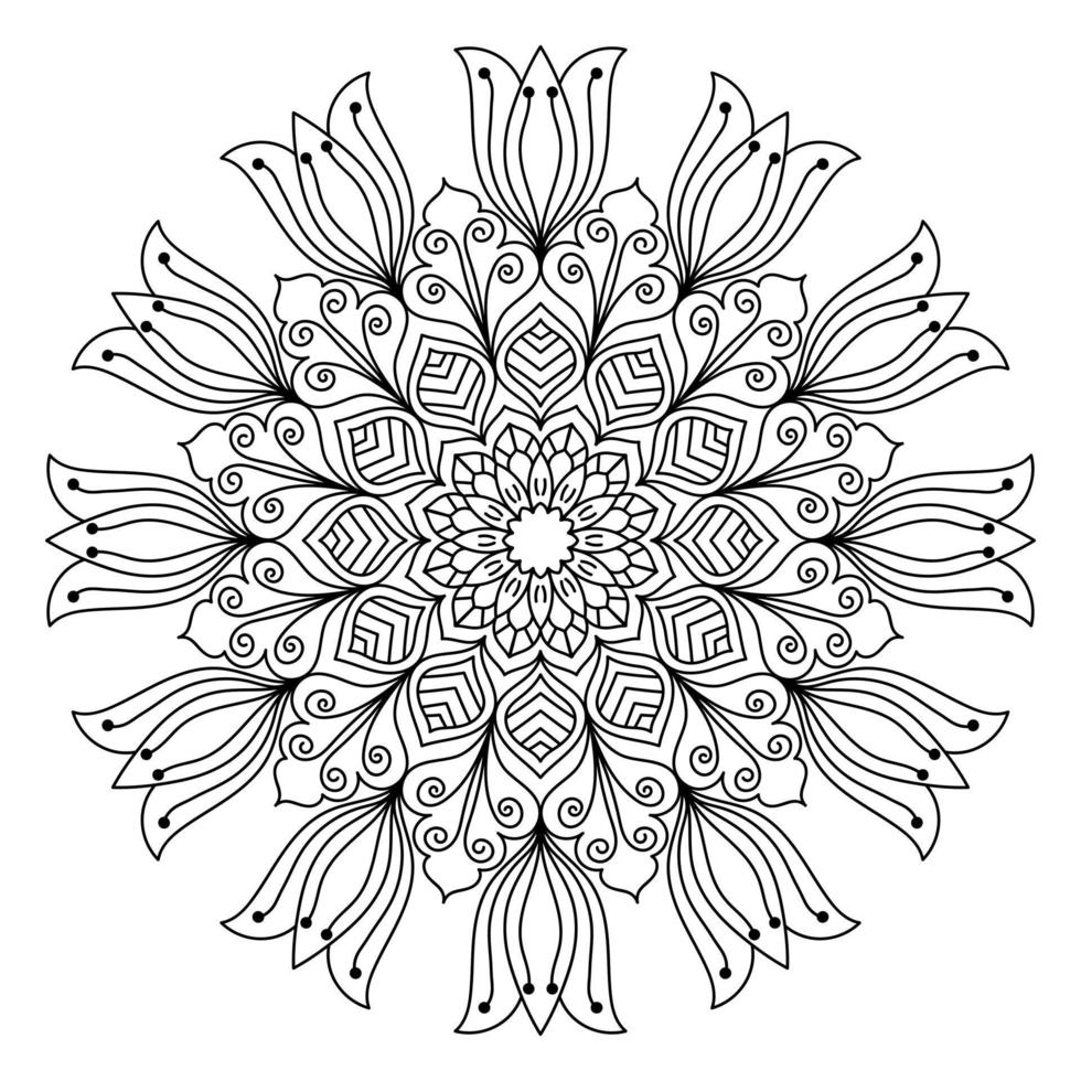 mandala voor kleurplaten, patronen, mooie mantra's, islamitische achtergronden, trouwkaarten, decoratiesjablonen en t-shirtontwerpen vector