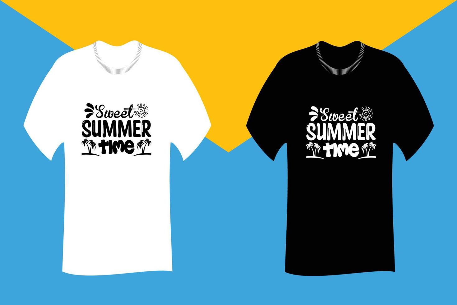 zoete zomertijd t-shirtontwerp vector