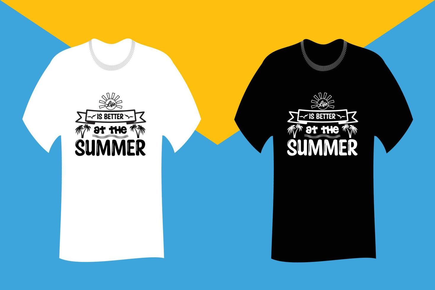 het leven is beter bij het ontwerp van de zomert-shirt vector