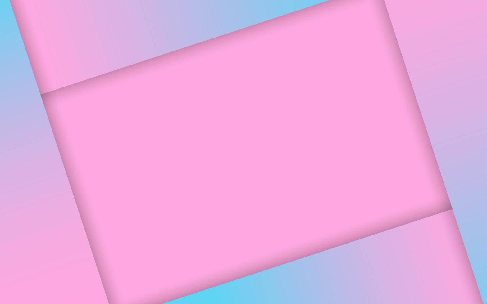 pastel kleurovergang abstracte geometrische origami achtergrond. kleurrijke platte geometrie lijnstijl voor presentatie-indeling. blauwe en roze rechthoek sjabloonbanner. vector illustratie