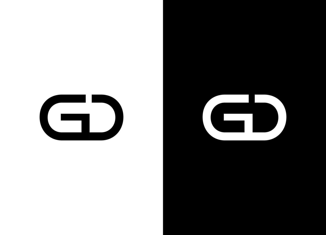 brief gd of dg logo gratis vector sjabloon