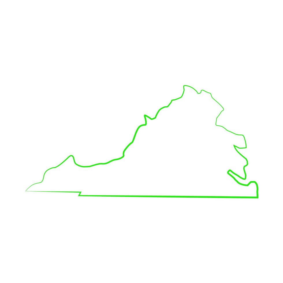 Virginia kaart geïllustreerd vector