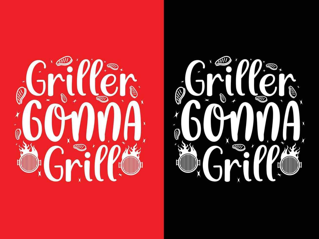 bbq typografie t-shirt ontwerp vector