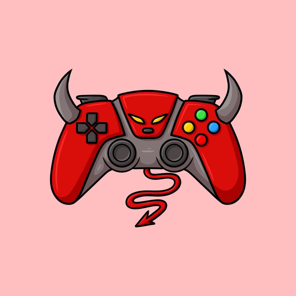 duivel joystick game illustratie controller vector