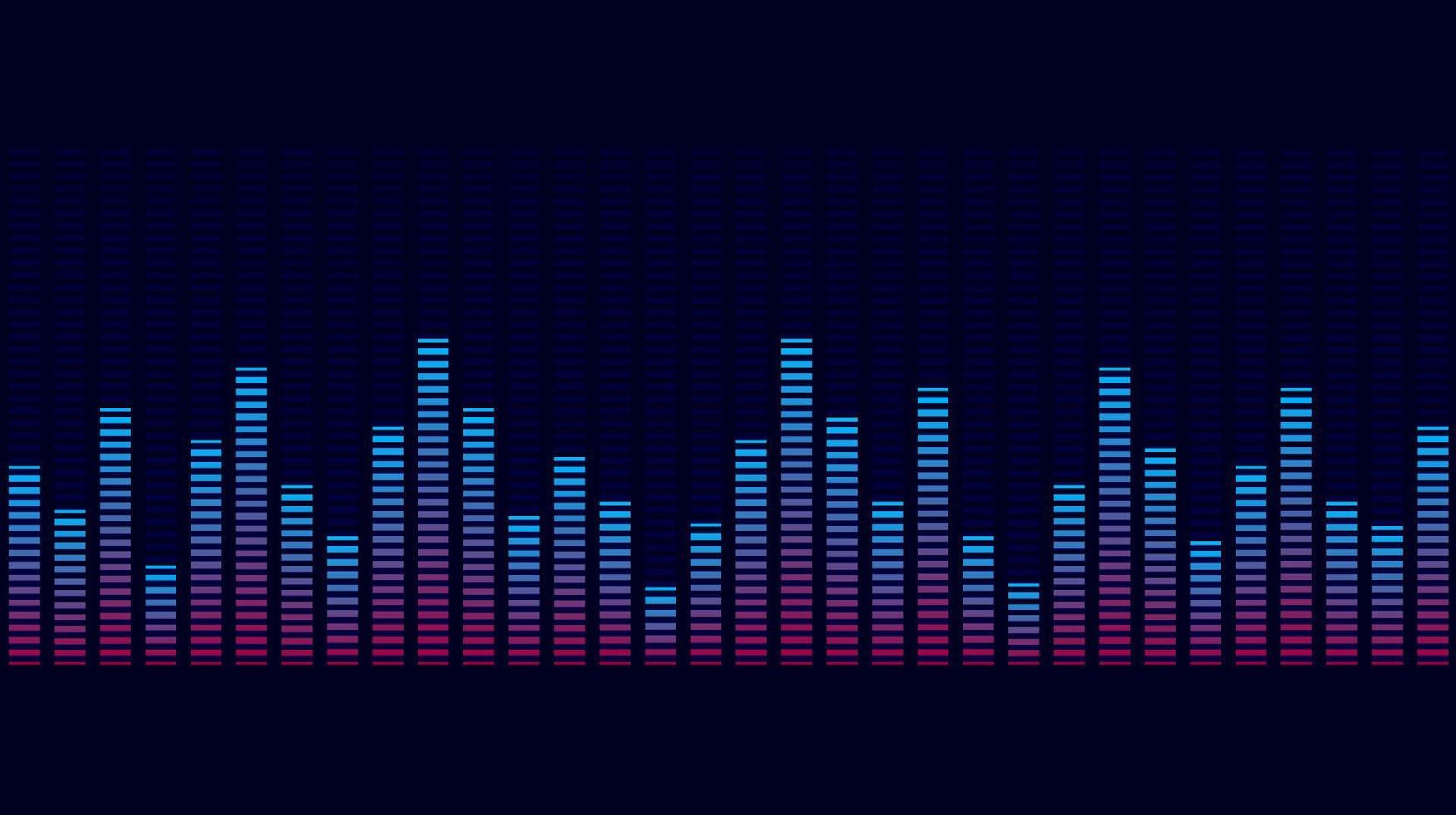 geluidsgolf-equalizer. digitale muziek equalizer niveau. abstracte technologie achtergrond vector