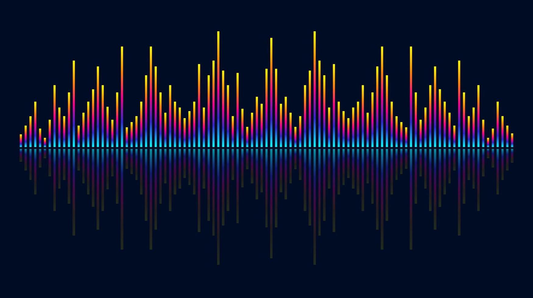 kleurrijke digitale muziekequalizer. abstracte technologie achtergrond vector