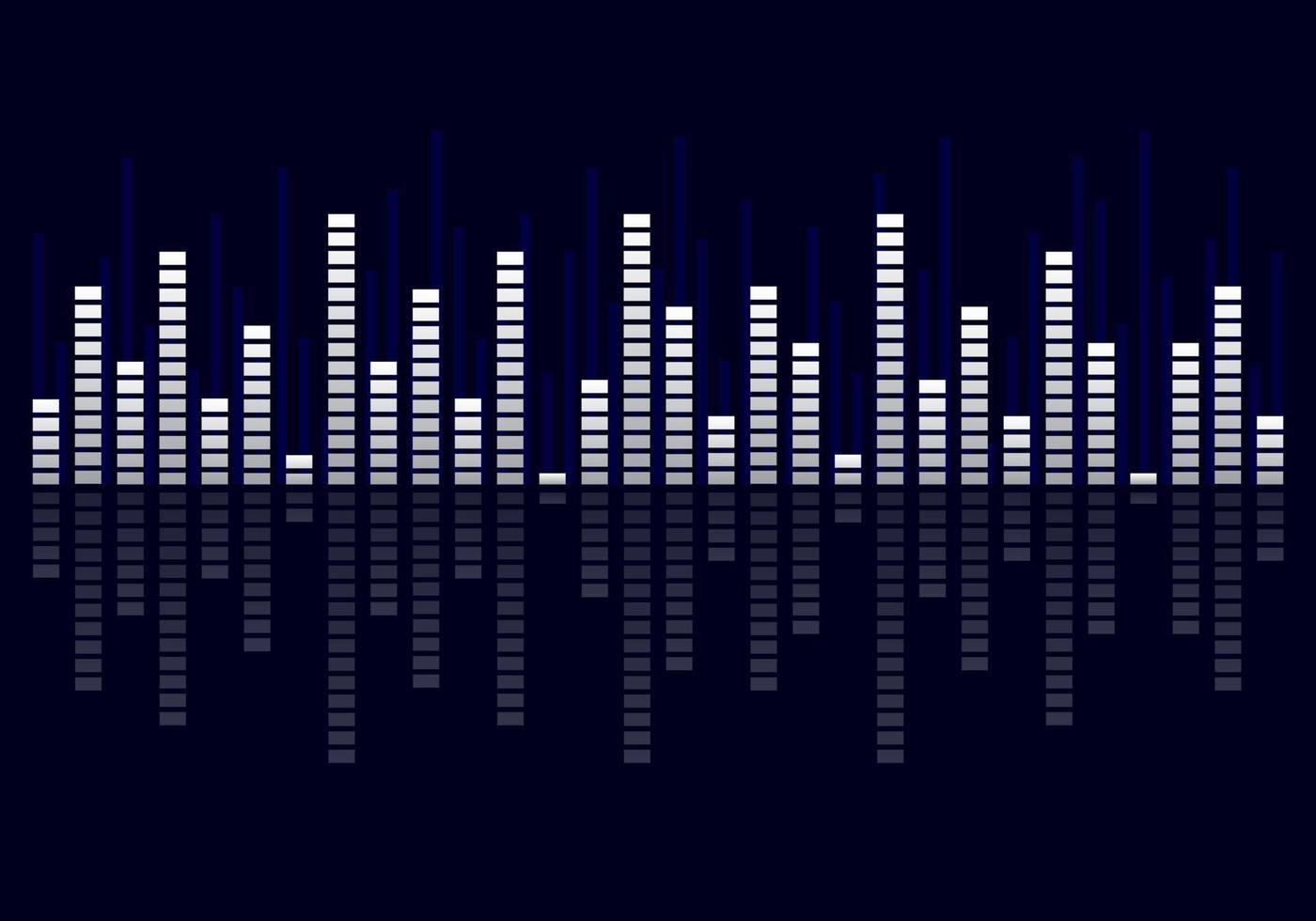 geluidsgolf-equalizer. digitale muziek equalizer niveau. abstracte technologie achtergrond vector