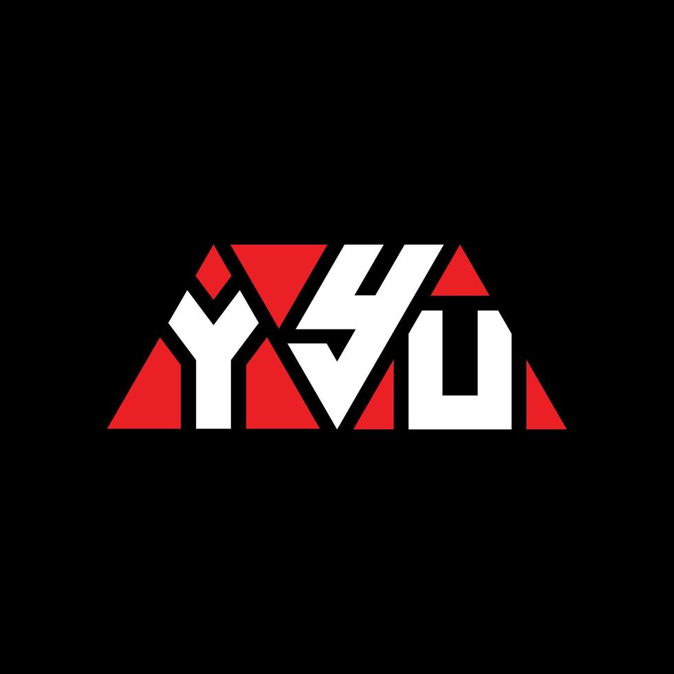 yyu driehoek brief logo ontwerp met driehoekige vorm. yyu driehoek logo ontwerp monogram. yyu driehoek vector logo sjabloon met rode kleur. yyu driehoekig logo eenvoudig, elegant en luxueus logo. yyu