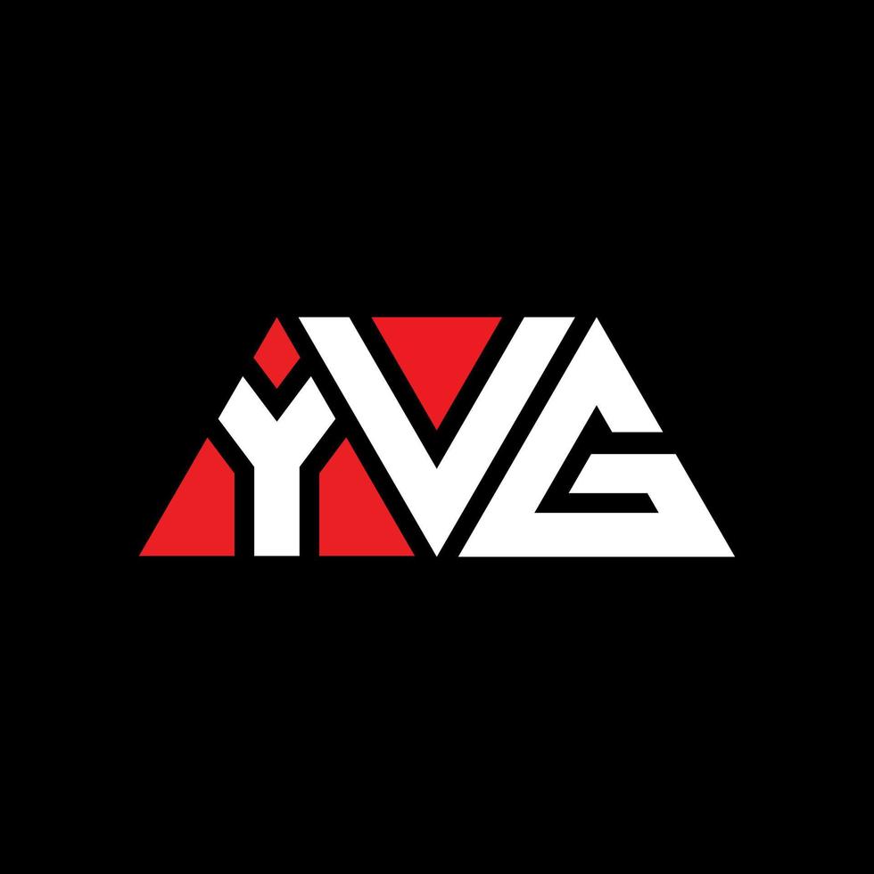 yvg driehoek brief logo ontwerp met driehoekige vorm. yvg driehoek logo ontwerp monogram. yvg driehoek vector logo sjabloon met rode kleur. yvg driehoekig logo eenvoudig, elegant en luxueus logo. yvg
