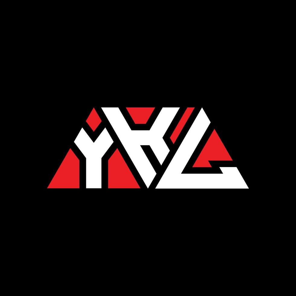 ykl driehoek brief logo ontwerp met driehoekige vorm. ykl driehoek logo ontwerp monogram. ykl driehoek vector logo sjabloon met rode kleur. ykl driehoekig logo eenvoudig, elegant en luxueus logo. ykl