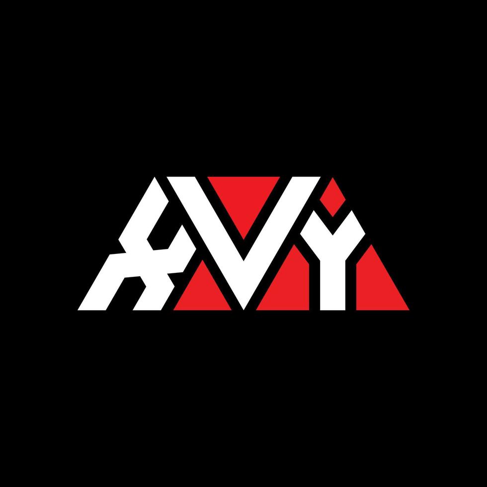 xvy driehoek brief logo ontwerp met driehoekige vorm. xvy driehoek logo ontwerp monogram. xvy driehoek vector logo sjabloon met rode kleur. xvy driehoekig logo eenvoudig, elegant en luxueus logo. xvy