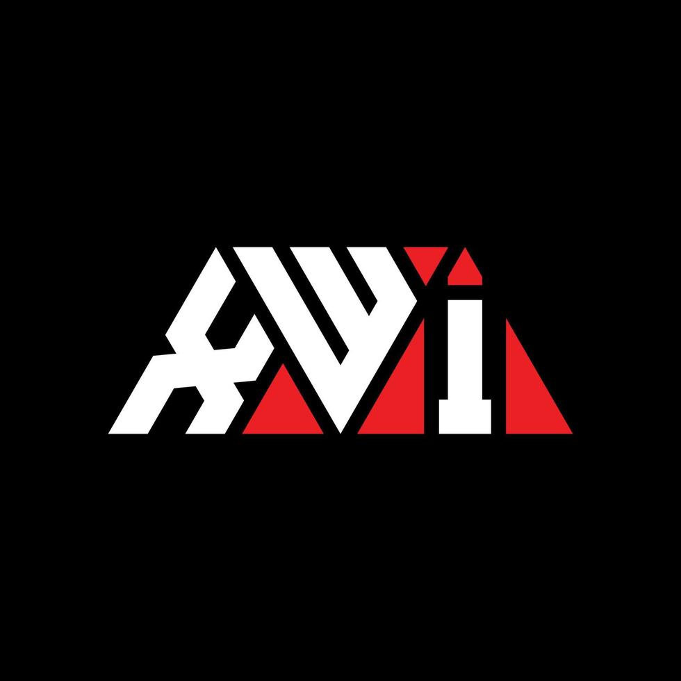 xwi driehoek brief logo ontwerp met driehoekige vorm. xwi driehoek logo ontwerp monogram. xwi driehoek vector logo sjabloon met rode kleur. xwi driehoekig logo eenvoudig, elegant en luxueus logo. xwi