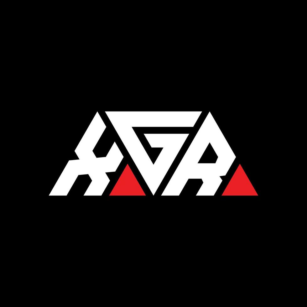 xgr driehoek brief logo ontwerp met driehoekige vorm. xgr driehoek logo ontwerp monogram. xgr driehoek vector logo sjabloon met rode kleur. xgr driehoekig logo eenvoudig, elegant en luxueus logo. xgr