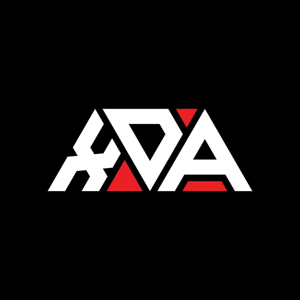 xda driehoek brief logo ontwerp met driehoekige vorm. xda driehoek logo ontwerp monogram. xda driehoek vector logo sjabloon met rode kleur. xda driehoekig logo eenvoudig, elegant en luxueus logo. xda