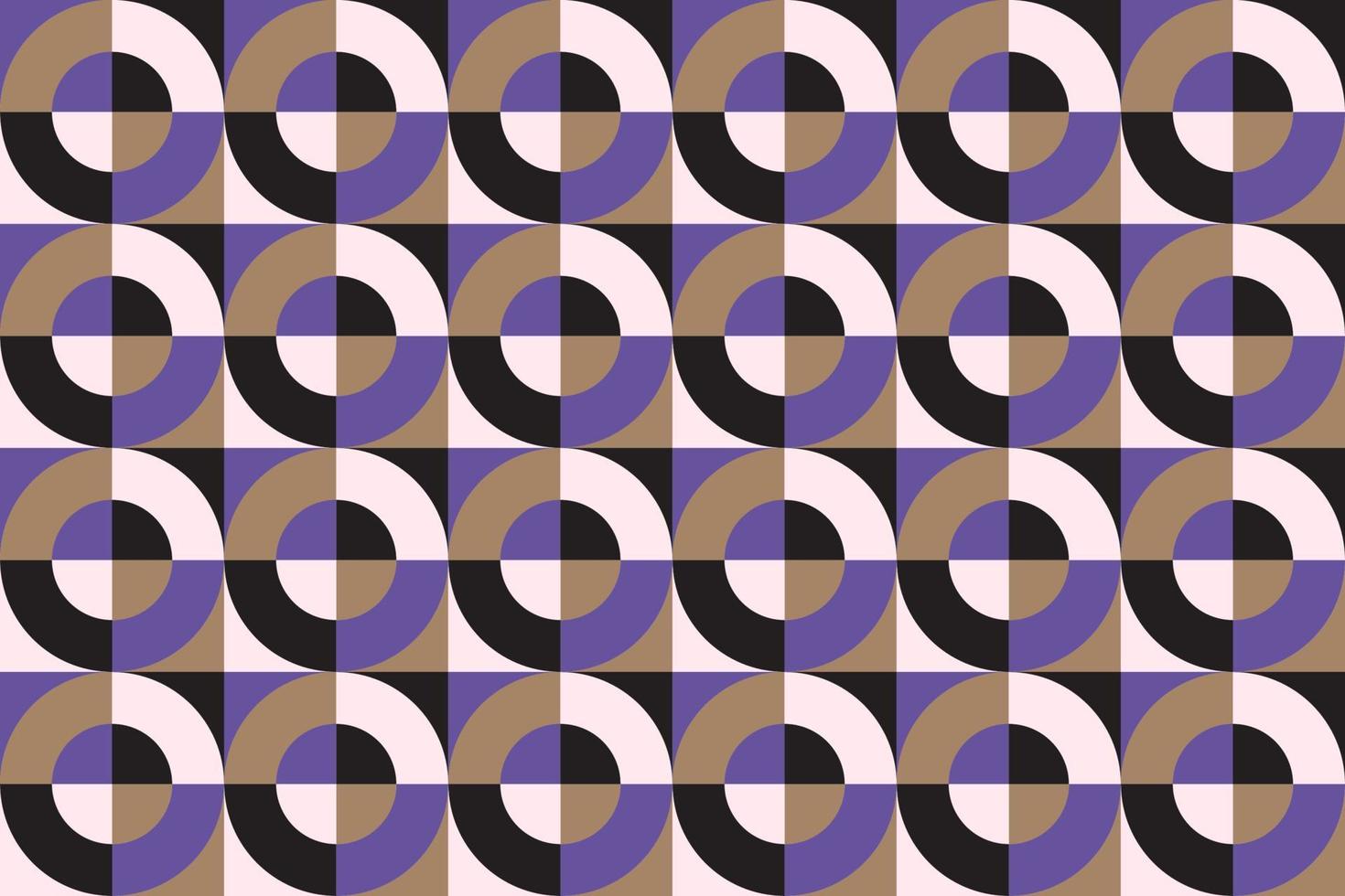 abstracte cirkels, naadloos patroon. blauw bruin gekleurde cirkels herhalend patroon. vector