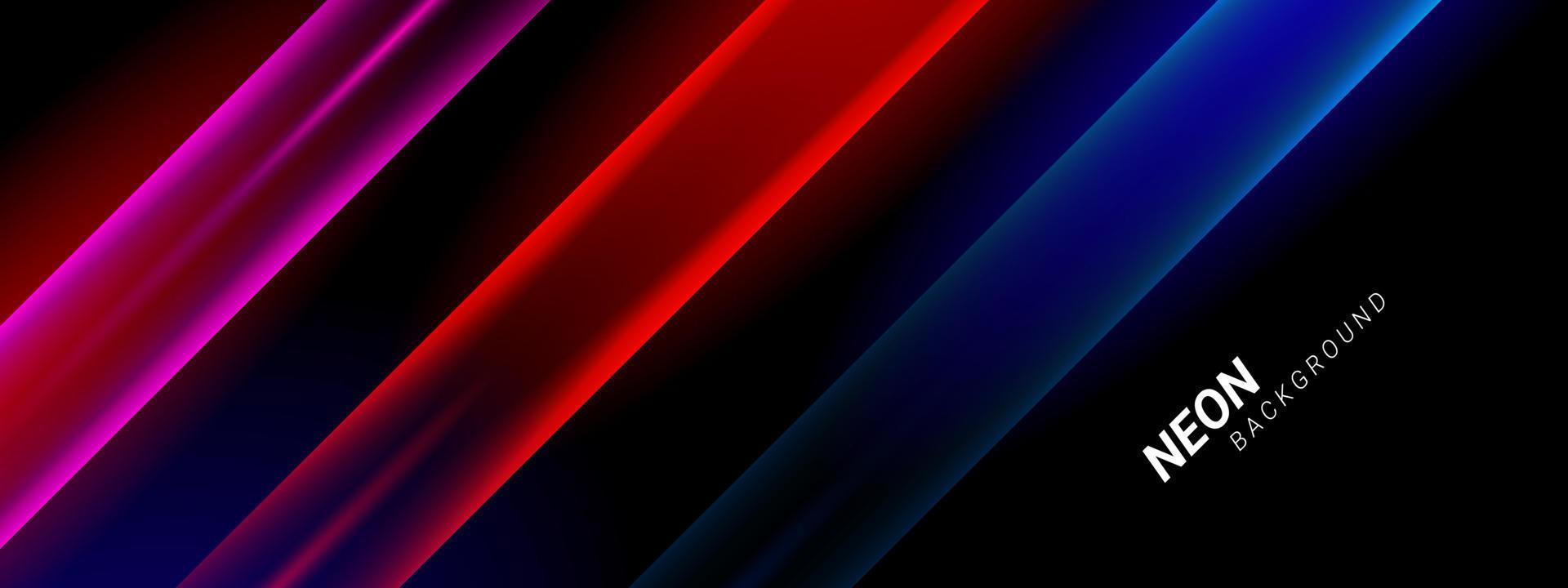 abstract geometrisch modern decoratief kleurrijk neon effect ontwerp banner patroon achtergrond vector