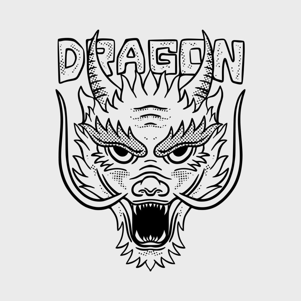 draak illustratie vector voor tshirt jas hoodie kan worden gebruikt voor stickers etc