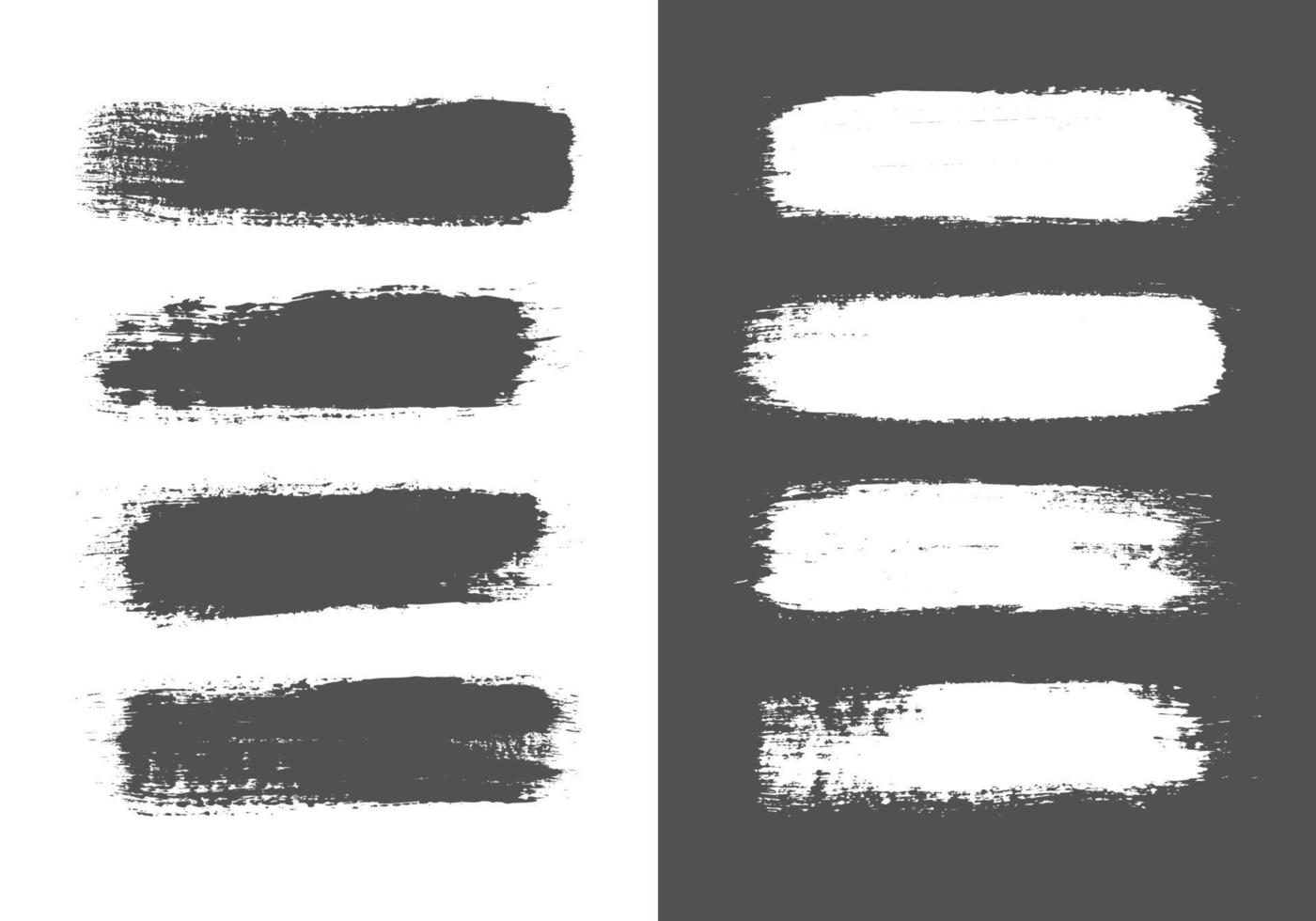 set van grunge lijnen. zwarte en witte inkt vector penseelstreken. artistieke ontwerpelementen