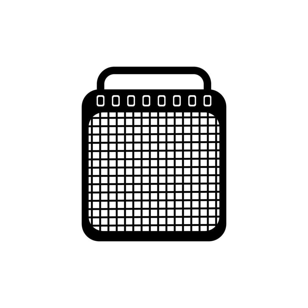 doodle boombox radio muziekspeler vector