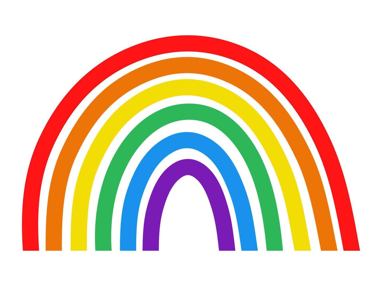 hand getekende abstracte regenboog. vector lgbt-regenboog. lgbt plus boog. trots maand.