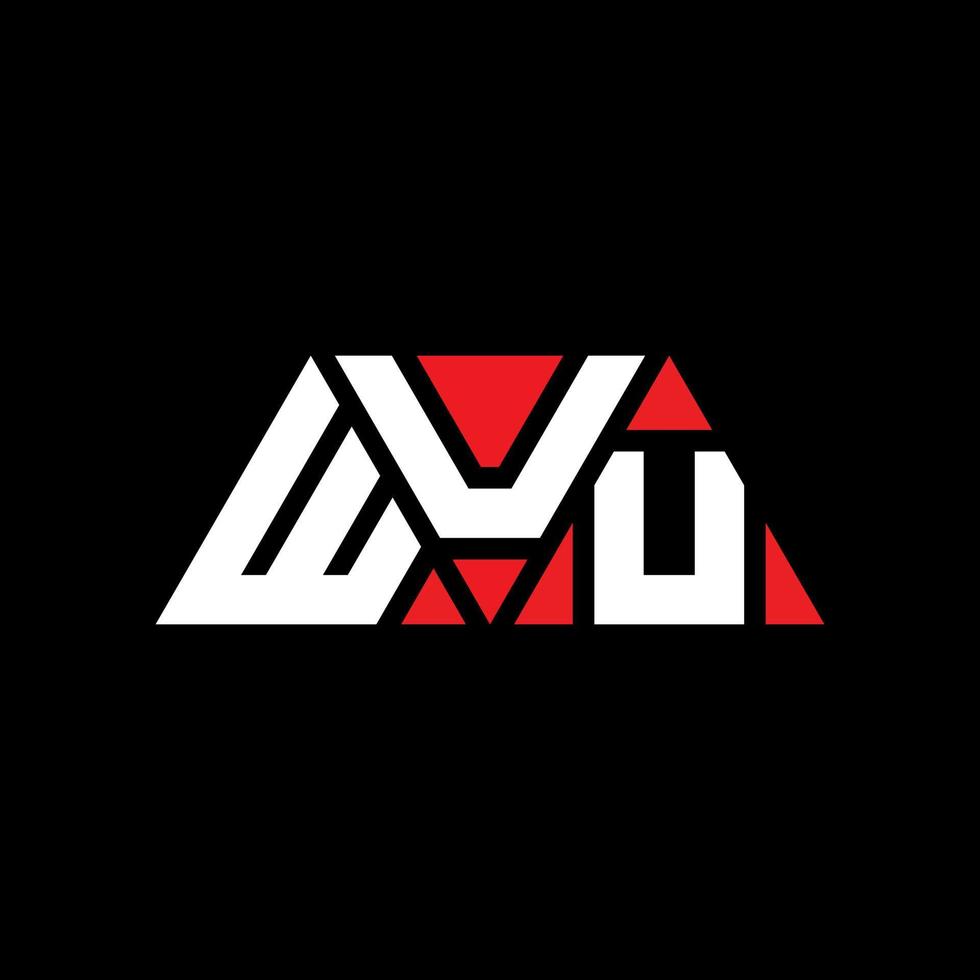 wuu driehoek brief logo ontwerp met driehoekige vorm. wuu driehoek logo ontwerp monogram. wuu driehoek vector logo sjabloon met rode kleur. wuu driehoekig logo eenvoudig, elegant en luxueus logo. wuu