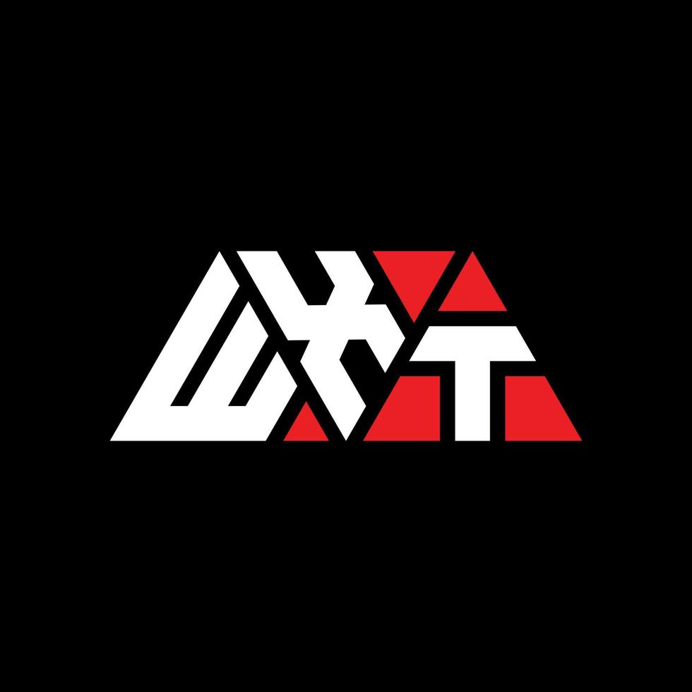 wxt driehoek brief logo ontwerp met driehoekige vorm. wxt driehoek logo ontwerp monogram. wxt driehoek vector logo sjabloon met rode kleur. wxt driehoekig logo eenvoudig, elegant en luxueus logo. wxt