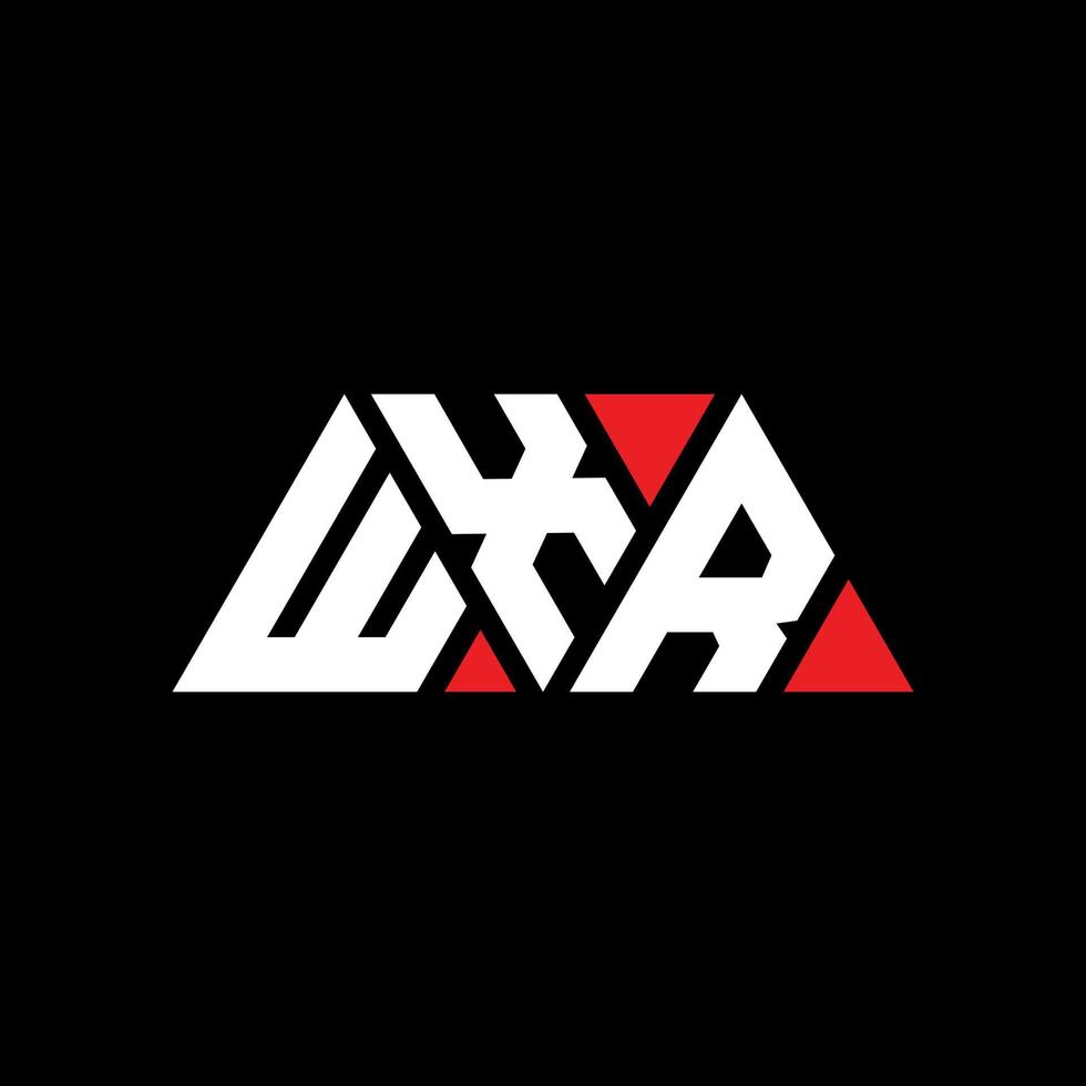 wxr driehoek brief logo ontwerp met driehoekige vorm. wxr driehoek logo ontwerp monogram. wxr driehoek vector logo sjabloon met rode kleur. wxr driehoekig logo eenvoudig, elegant en luxueus logo. wxr