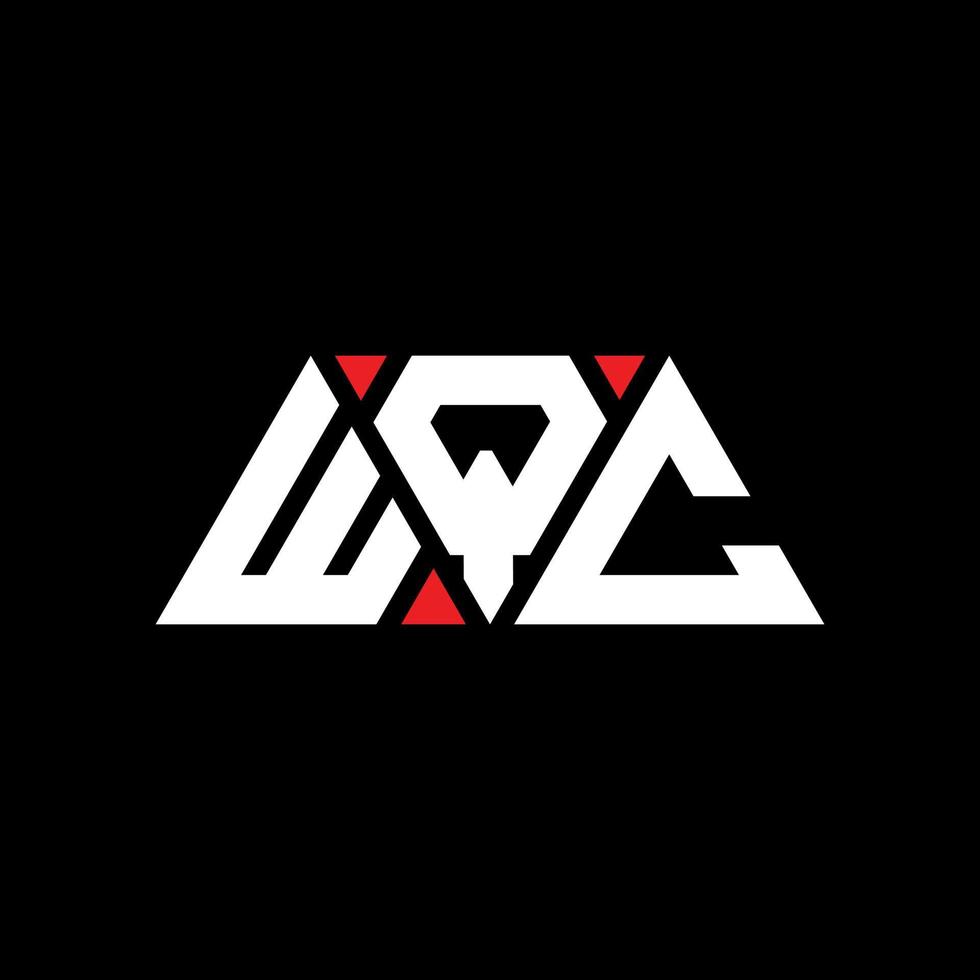 wqc driehoek brief logo ontwerp met driehoekige vorm. wqc driehoek logo ontwerp monogram. wqc driehoek vector logo sjabloon met rode kleur. wqc driehoekig logo eenvoudig, elegant en luxueus logo. wqc