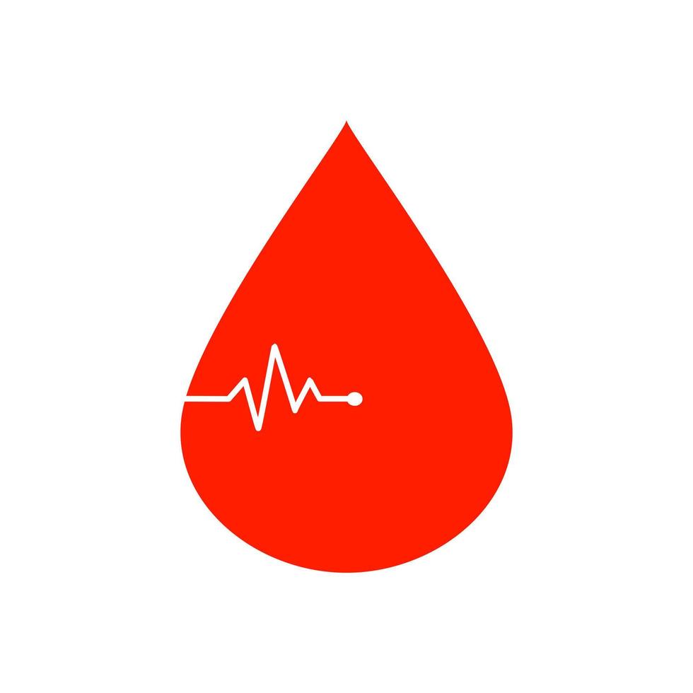 bloed druppel pictogram geïsoleerd op een witte achtergrond. vector